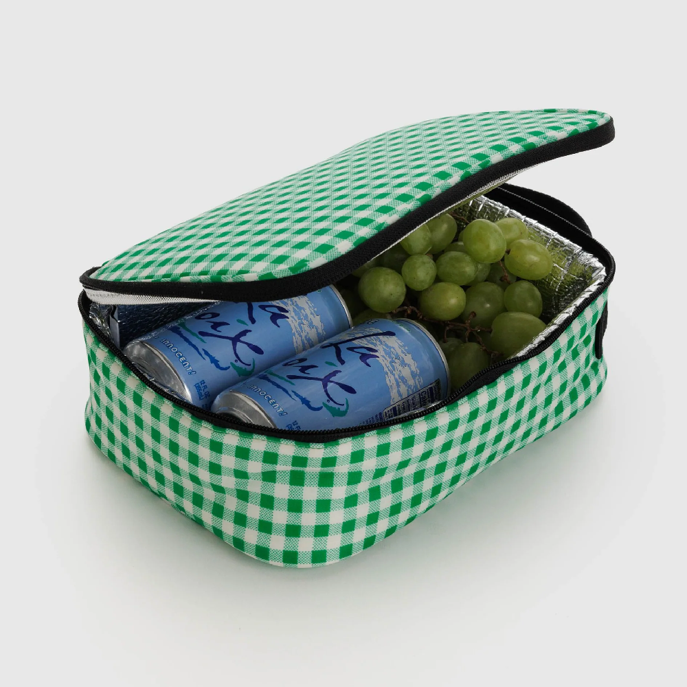Green Gingham Lunch Box