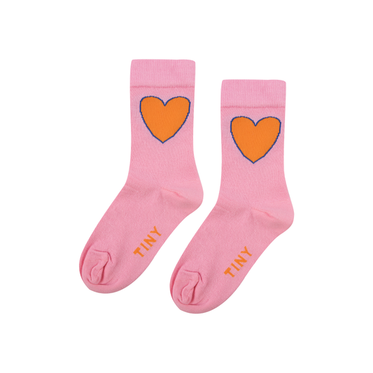 Heart Pink Medium Socks Kids