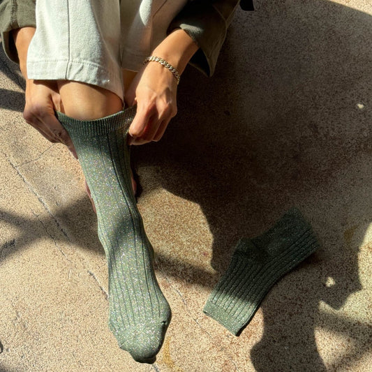 Her Socks Pine Glitter