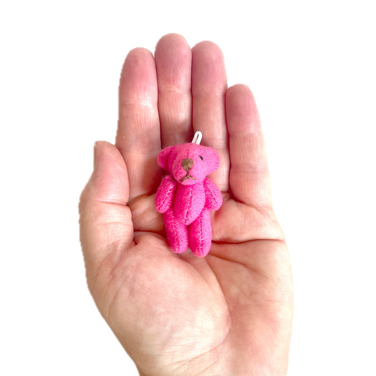 Very Tiny Stuffed Teddy Bear Pink