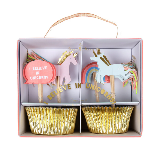 I Believe In Unicorns Cupcake Kit 24 Toppers