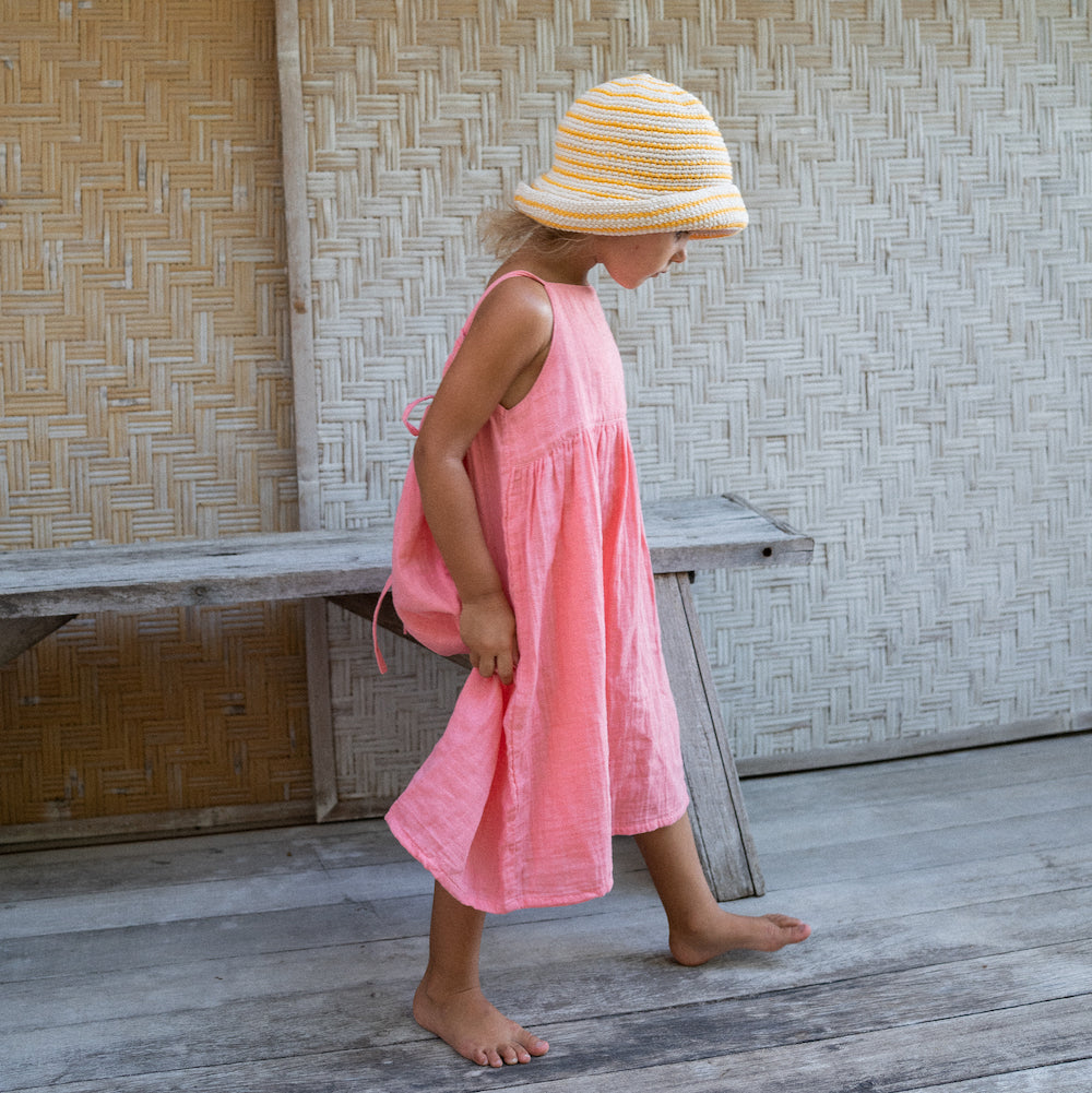 Crochet Hat Mango Stripe