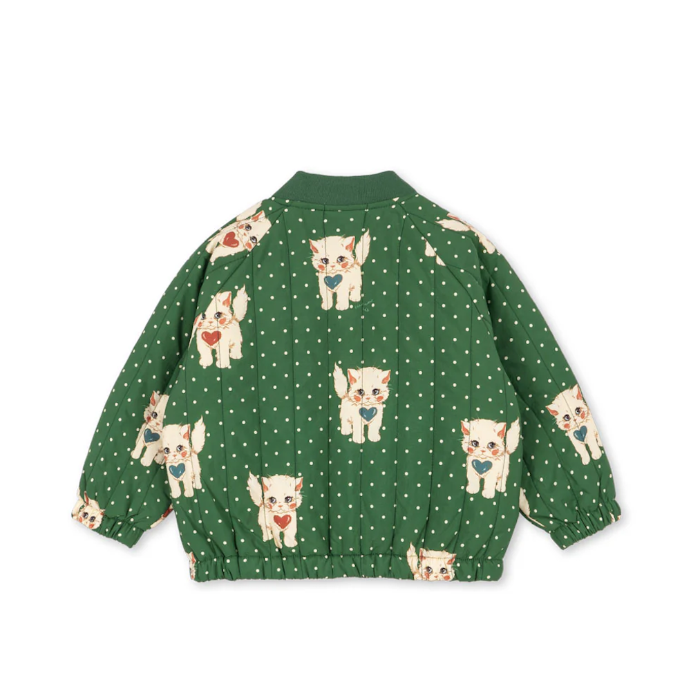 Juno Printed Bomber Jacket - Dot Miao Verde