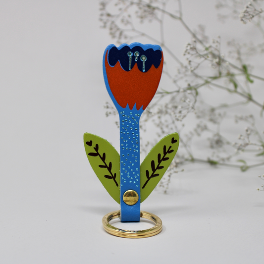 Tulip Key Fob Cornflower