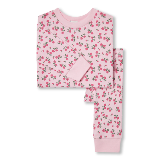 Kids Classic Pyjama Set Pink Tea Floral