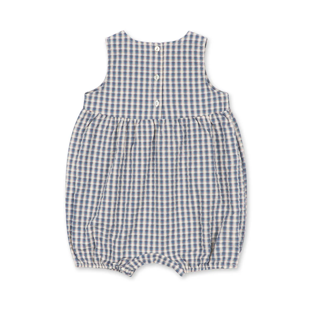 Kim Romper Captains Check Lemon