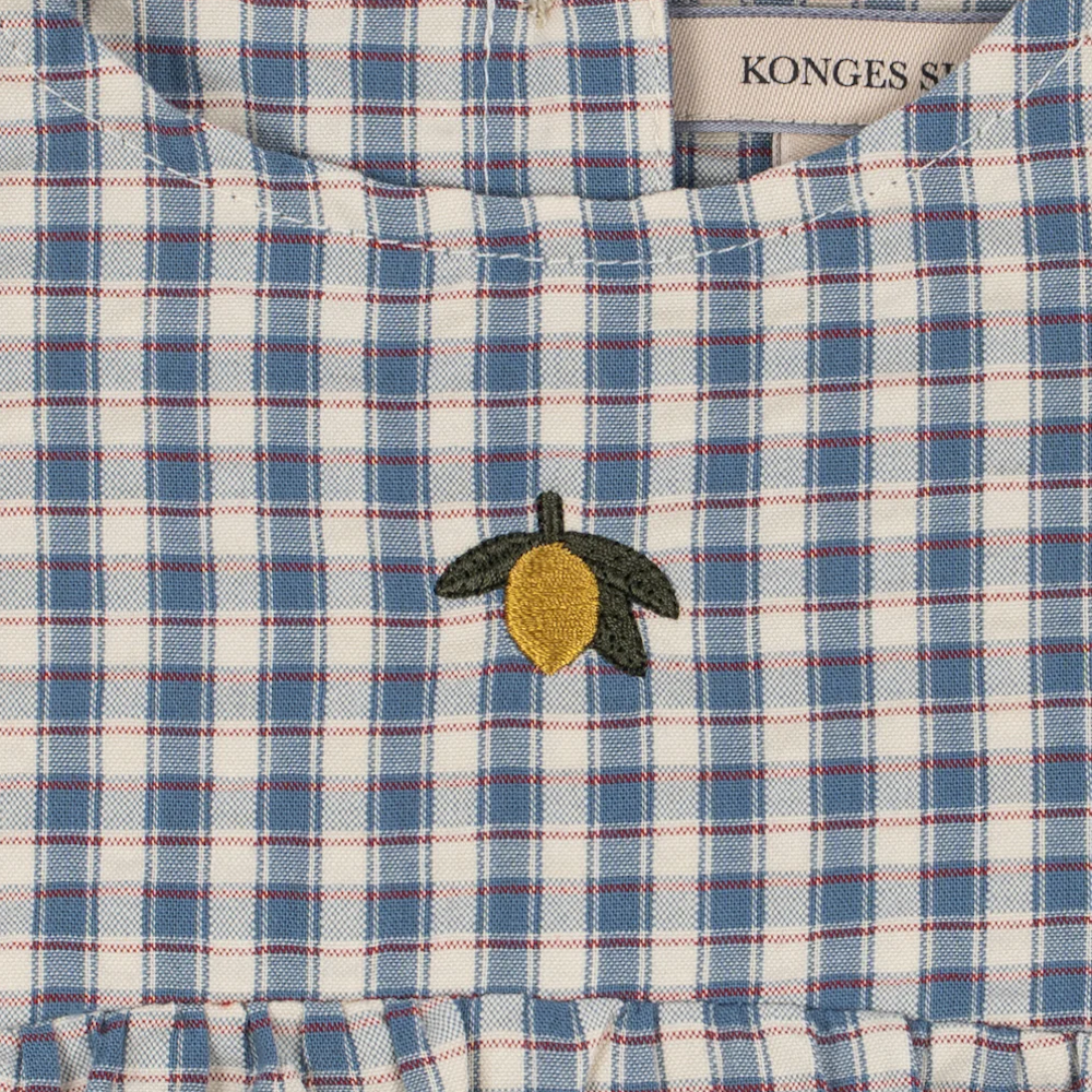 Kim Romper Captains Check Lemon