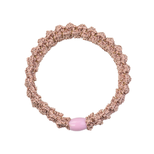 Lace Dusty Pink Glitter Hair Tie
