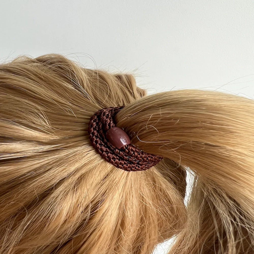 Slim Mid Brown Hair Tie