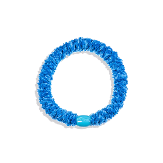 Velvet Electric Blue Hair Tie