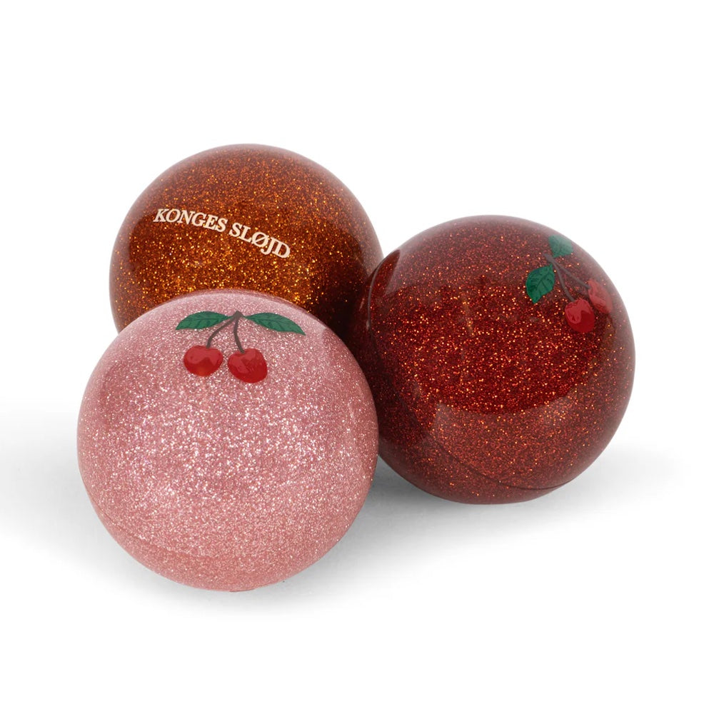 Sparkly Balls 3 Pack Red