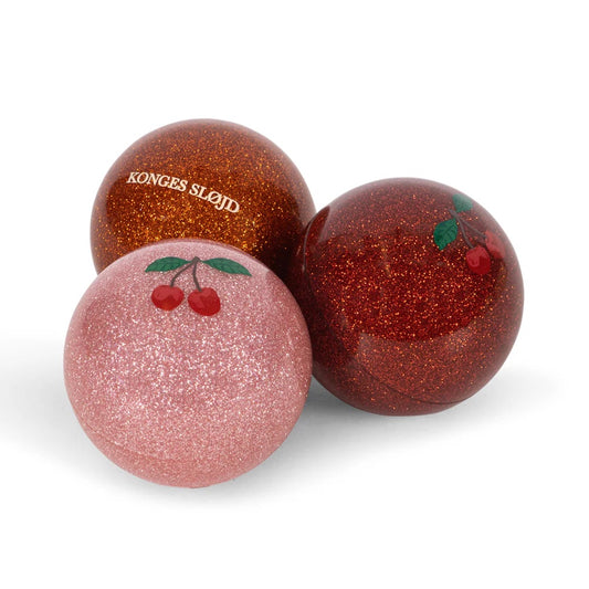 Sparkly Balls 3 Pack Red