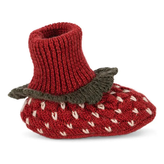 Strawberry Merino Wool Booties