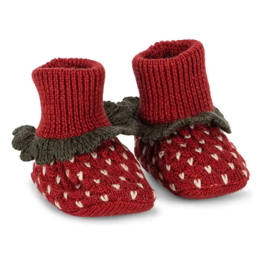 Strawberry Merino Wool Booties