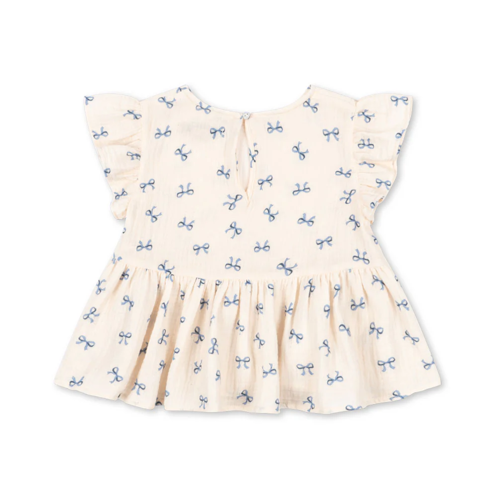 Coco Top Bow Bleu