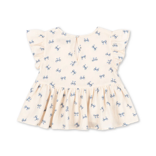 Coco Top Bow Bleu