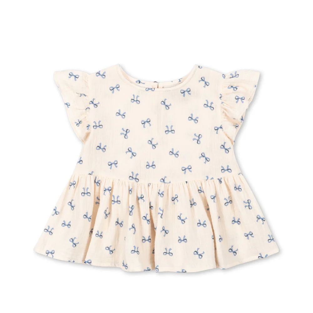 Coco Top Bow Bleu