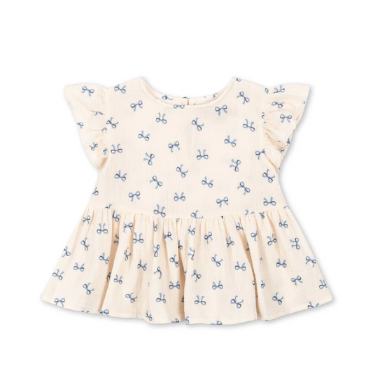 Coco Top Bow Bleu
