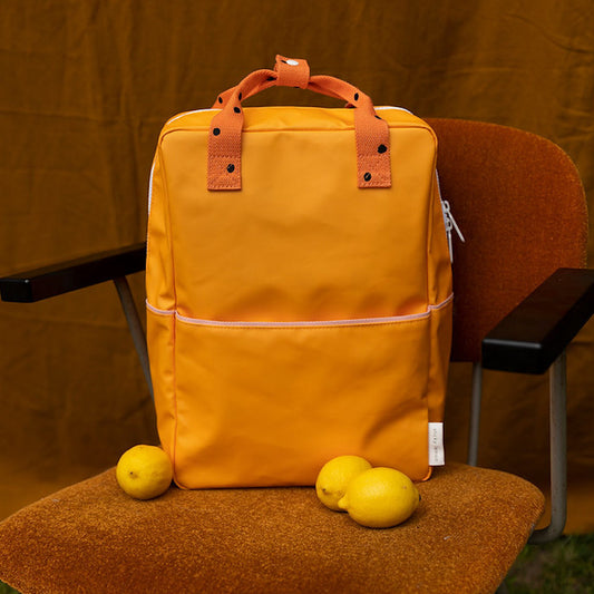 Backpack Large Freckles - Sunny Yellow + Carrot Orange + Candy Pink