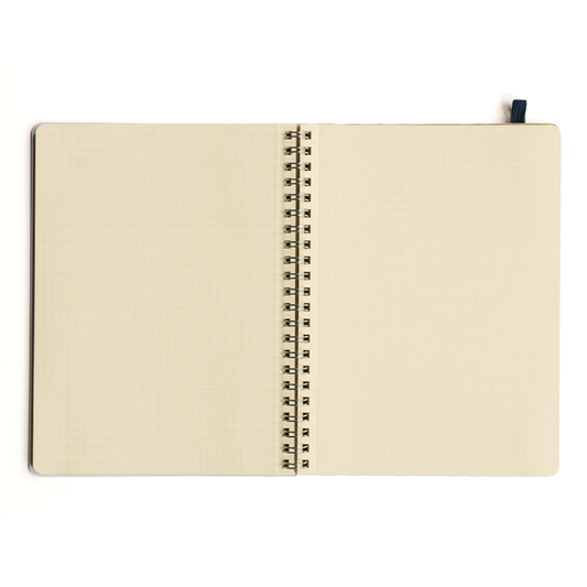 Rollbahn Spiral Bound Notebook Grid Large Cream