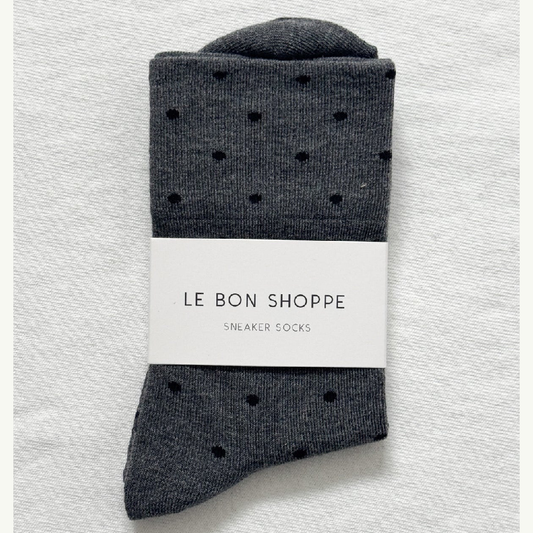Sneaker Socks Polka Dot Charcoal / Black