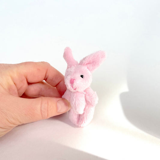 Mini Plush Bunny Rabbit Pink