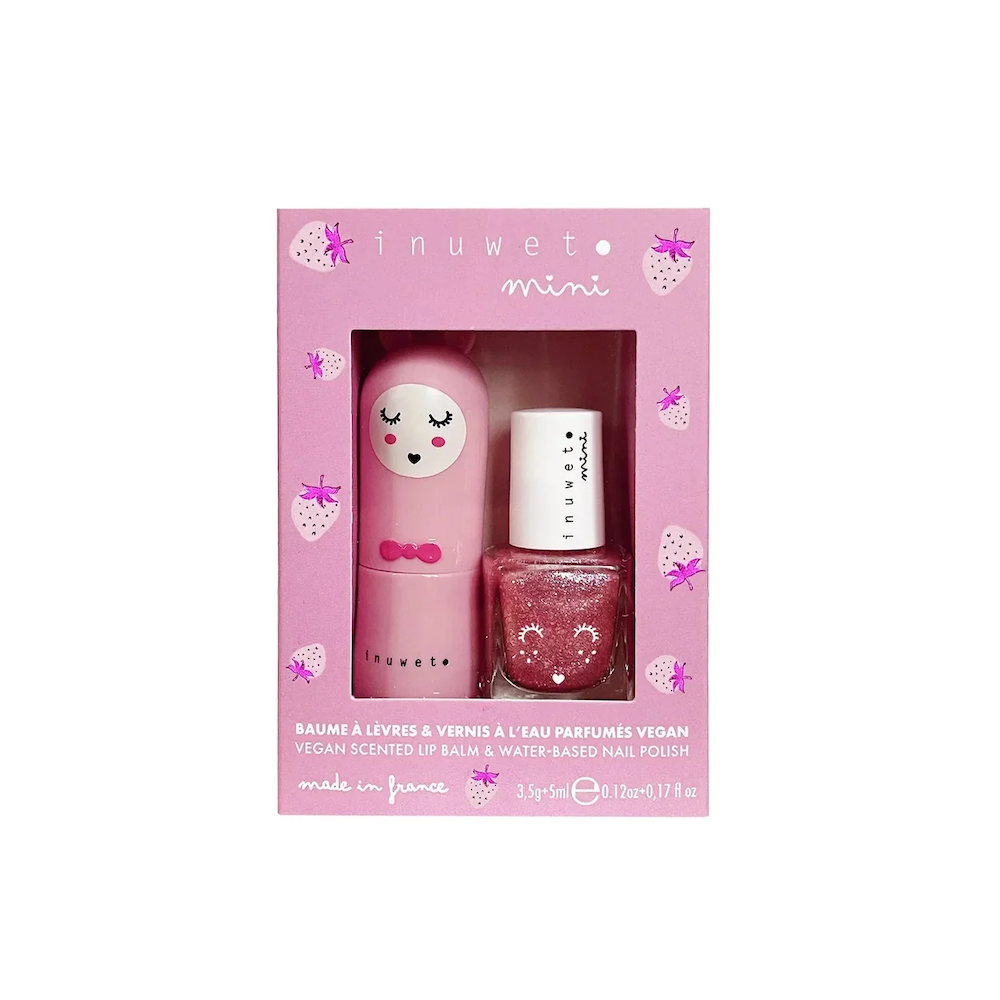 Strawberry Lip Balm + Nail Polish Duo