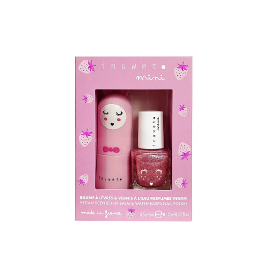 Strawberry Lip Balm + Nail Polish Duo