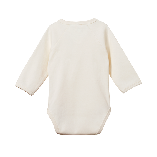 Cotton Long Sleeve Bodysuit Natural