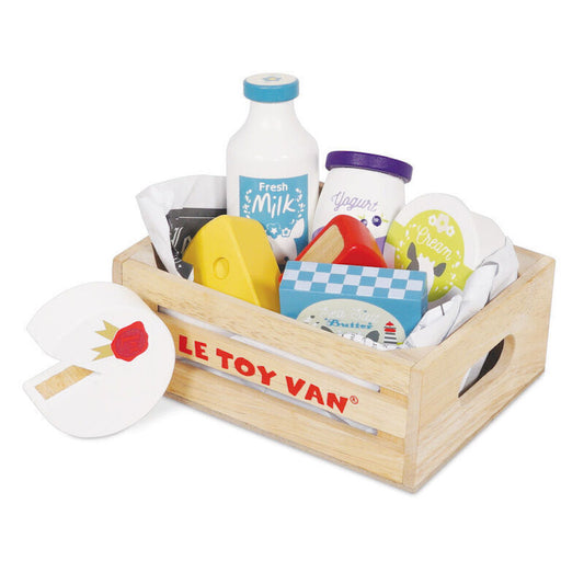 Cheese + Dairy Wooden Market Crate