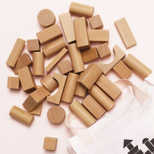 Natural Wood Building Blocks