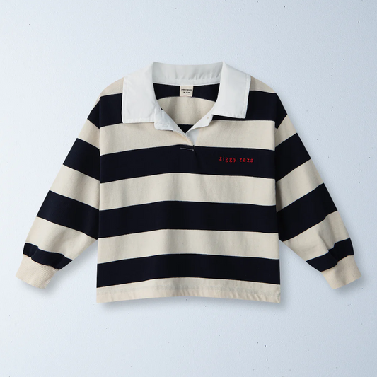 Lucky Day Jersey Navy Stripe