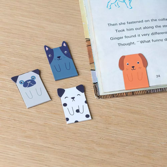 Magnetic Dog Bookmarks Set Of 4
