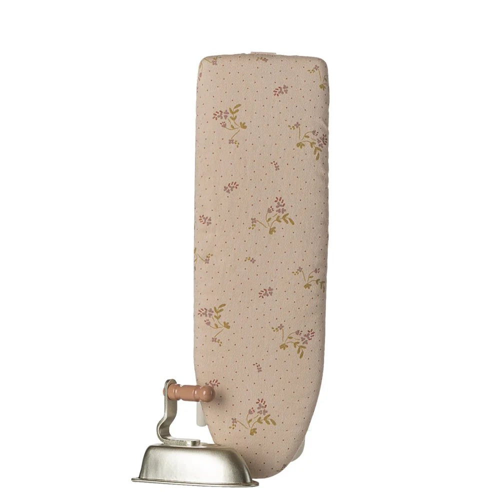 Iron and Ironing Board Miniature Off White