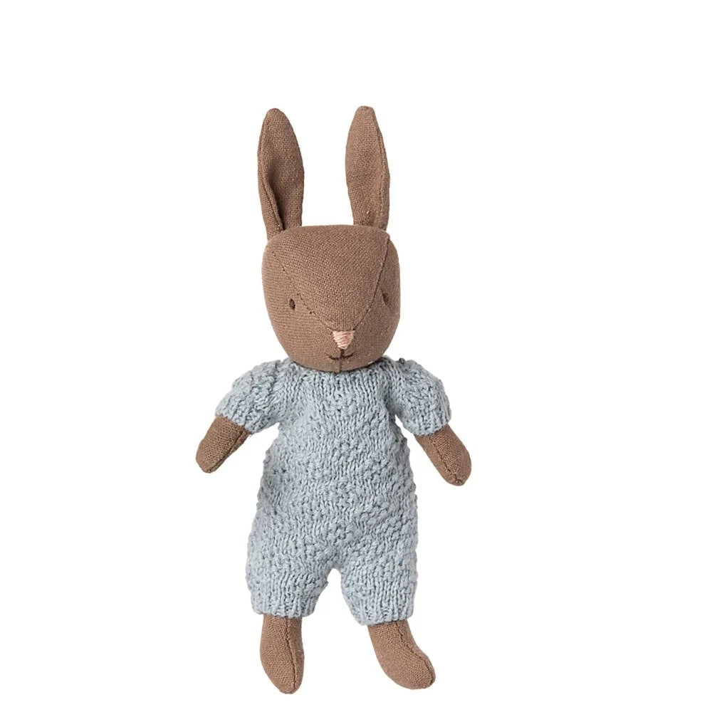 Rabbit Micro Brown Blue Knitted Suit