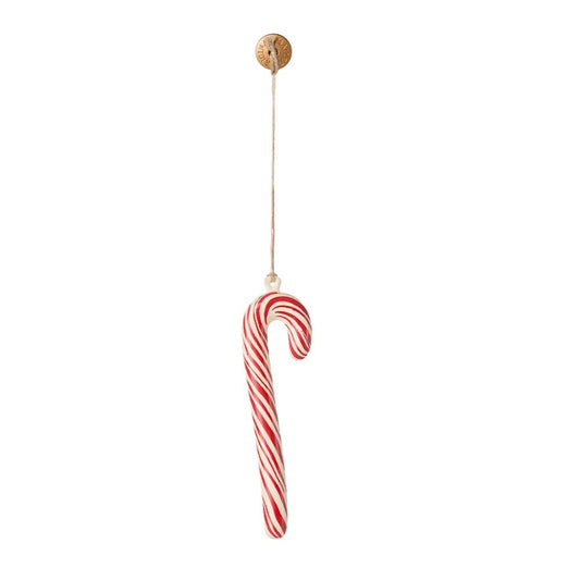Metal Ornament Candy Cane Large Stripe