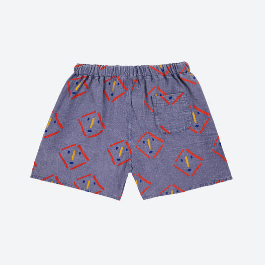 Masks All Over Woven Shorts