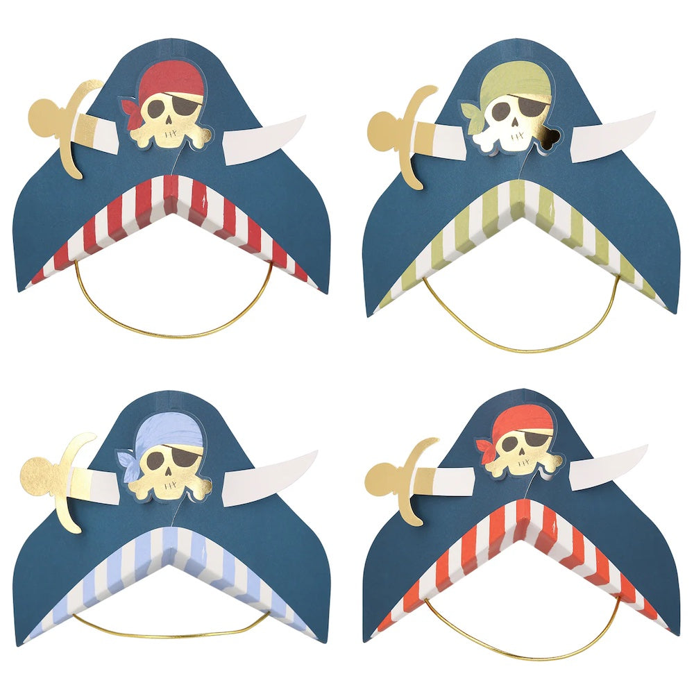 Blue Pirate Party Hats