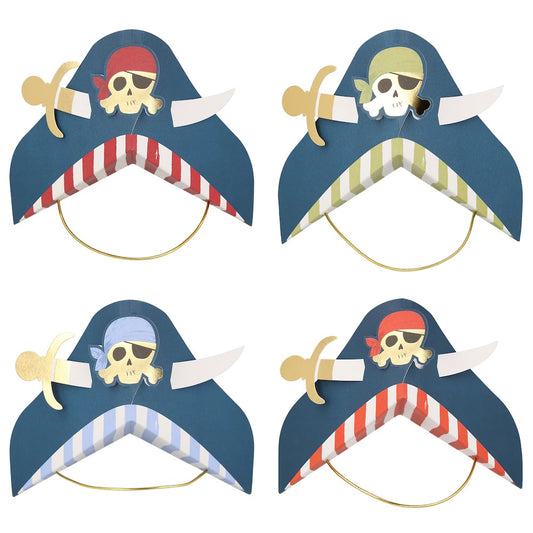Blue Pirate Party Hats