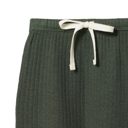 Merino Pointelle Drawstring Pants Thyme