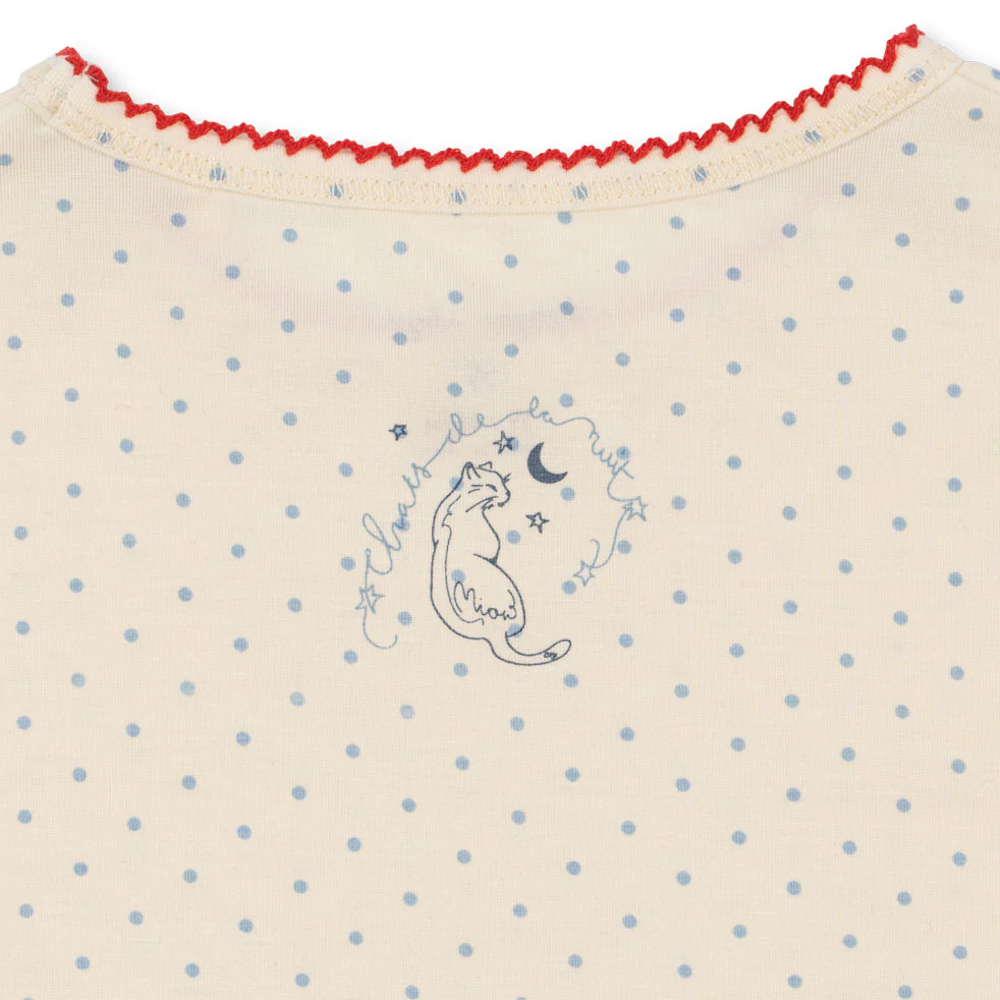 Mimmi Modal Blouse Blue Kitty Dot