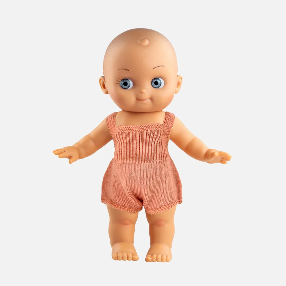Mini Panchas Doll Blue Eyes Peach Romper
