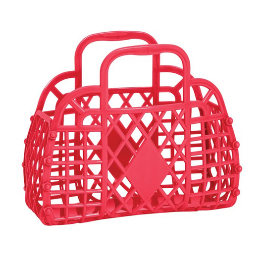 Retro Basket Coral Various Sizes