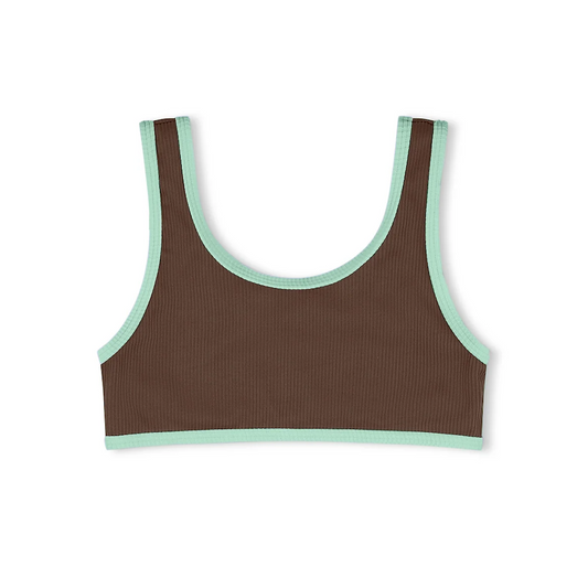 Mini Scoop Bikini Top Cacao