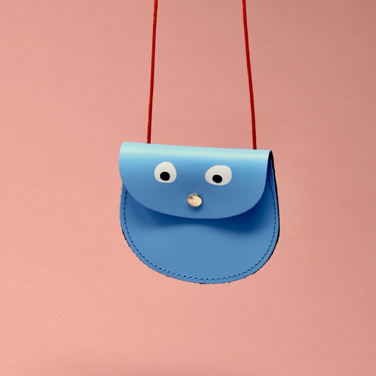 Googly Eye Pocket Purse Cornflower