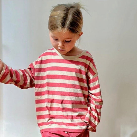 Essential Long Sleeve Tee Stripe Floss