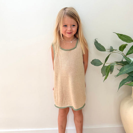 Summer Knit Dress Almond