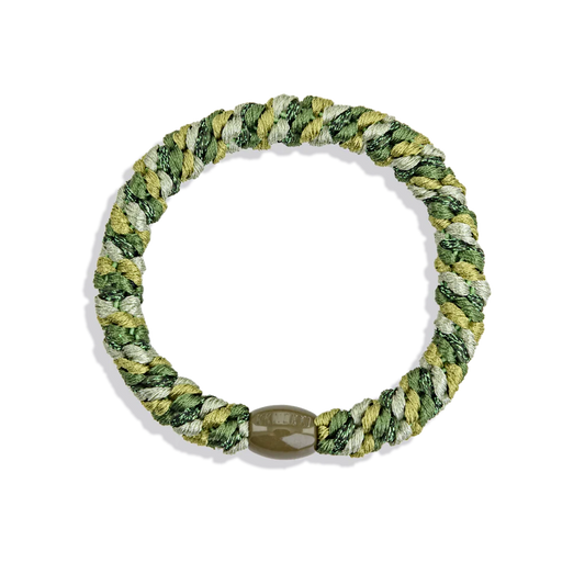 Mix Green Wood Hair Tie