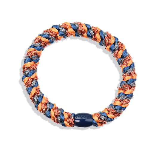Mix Indigo Orange Glitter Hair Tie
