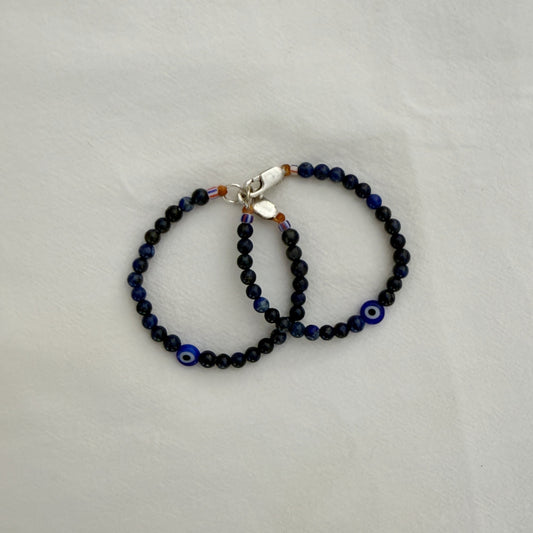 Lapis Blue Evil Eye Bracelet
